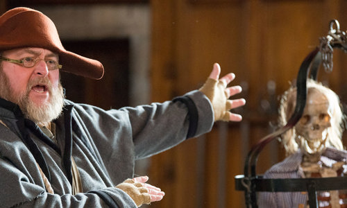 Costumed performer at our Crime and Punishment in Georgian Scotland performance
