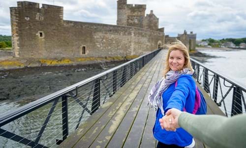 Visitors enjoying a day out at Blackness Castle