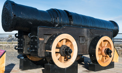 View of Mons Meg, refurbished in 2015