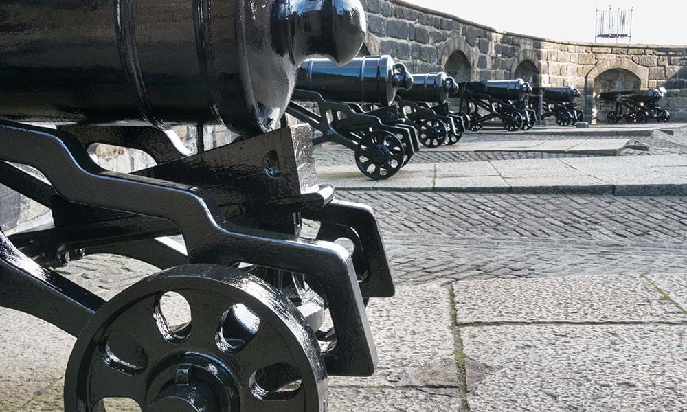 View of cannons on the Half Moon Battery