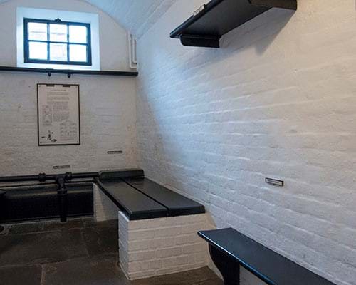 Interior view of a cell in the Military prison