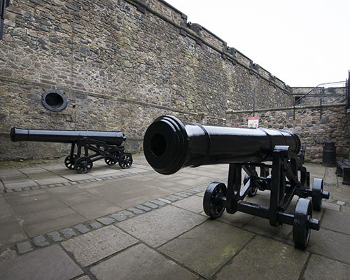 View of the low defences below the Argyle battery