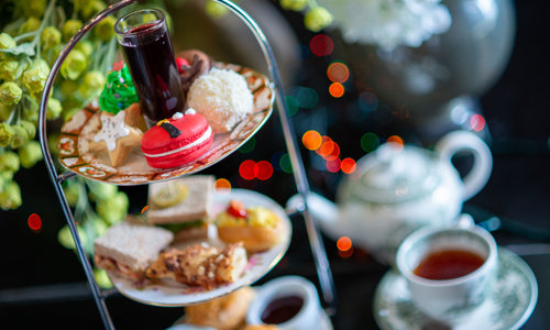 Christmas Afternoon Tea at the Queen Anne Cafe, Edinburgh Castle.