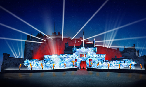 Drawing of what the entrance to Edinburgh Castle might look like during Castle of Light