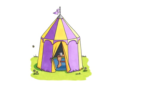 An illustration of a tent