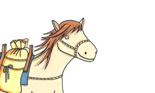 An illustration of a horse