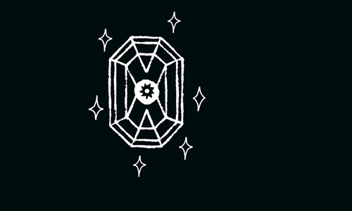 An illustration of a gem