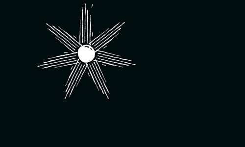 A line drawing of a star burst
