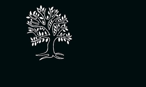 An outline of a tree