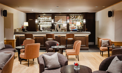 Light and relaxing interior of a tea room