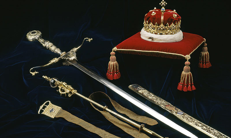 The Honours of Scotland - the Crown of Scotland, the Sceptre and the Sword of State 