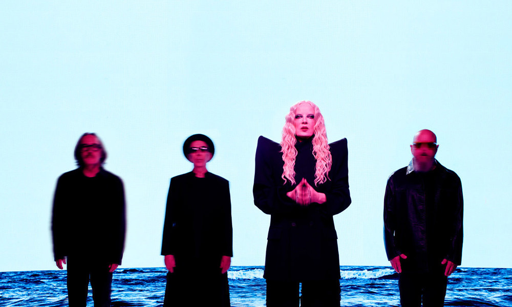 Promotional image of Garbage band members